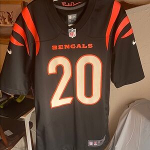 Nike Black and Orange Bengals Jersey